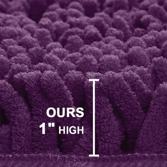 Chenille Purple Mat 24 x 36 in By Catalina Home - Picture 3 of 6